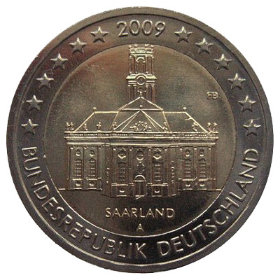 2 euros conmemorativa Estado de Sarre, Iglesia de San Luis